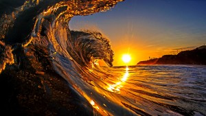 Majestic wave at sunrise, California, USA --- Image by © David Pu'u/Corbis